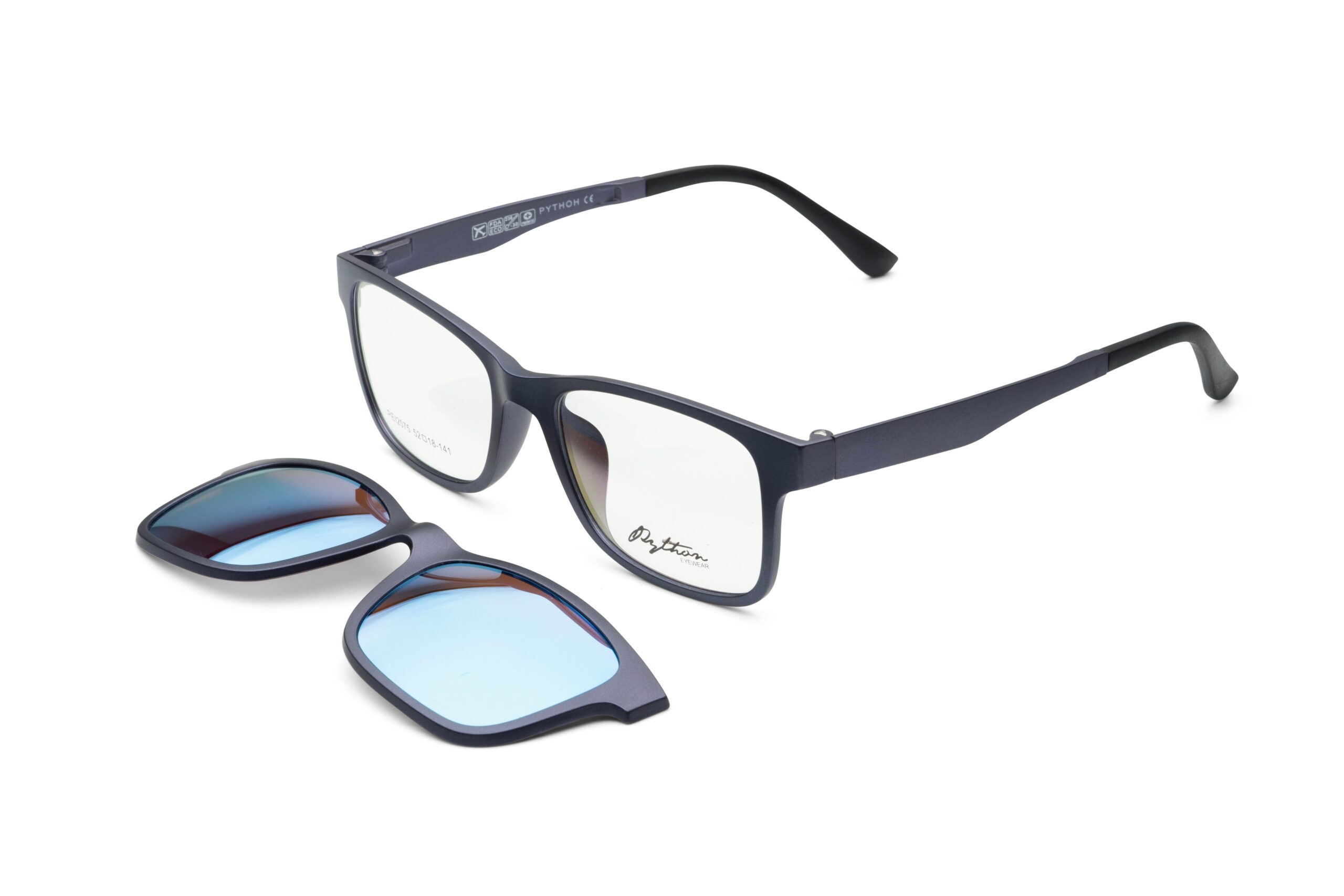 PYTHON 2075 COL 3 POLARIZED CLIP-ON METALLIC BLUE